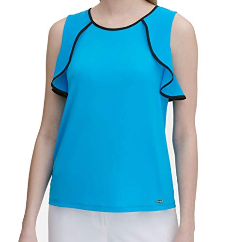 Sleeveless Ruffle-Trimmed Top